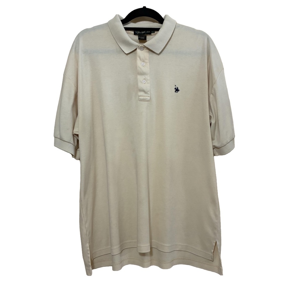 Vintage Knights Of The Round Table Short Sleeve Polo Mens L Yellow Golf Pullover